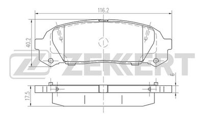 Колодки тормозные дисковые задние Zekkert BS1942