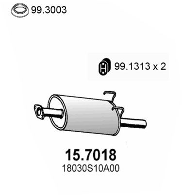 Глушитель задняя часть ASSO 157018