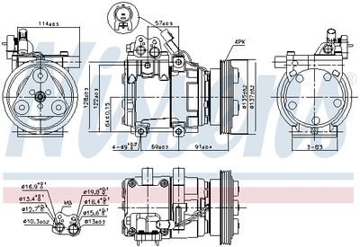 Компрессор кондиционера NISSENS 89274