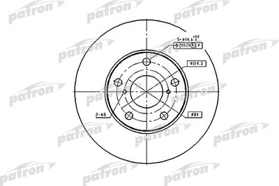 Диск тормозной передний PATRON PBD4161