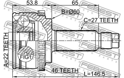 ШРУС наружный FEBEST 2210SOULA46