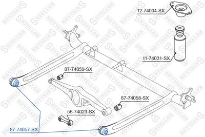 Сайлентблок задней балки STELLOX 8774057SX