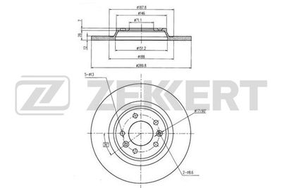 Диск тормозной задний Zekkert BS5039
