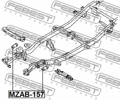 Сайлентблок нижнего переднего рычага FEBEST MZAB157