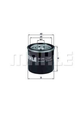 Фильтр масляный MAHLE OC215