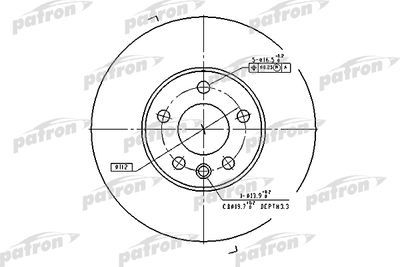 Диск тормозной передний PATRON PBD4323