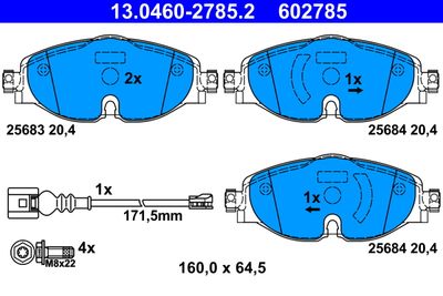 Колодки тормозные передние VAG 5Q0698151AH