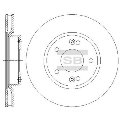 Диск тормозной передний SANGSIN SD1074