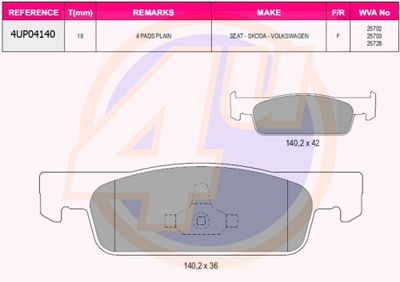 Колодки тормозные дисковые RENAULT 410602581R