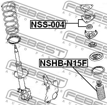 Пыльник амортизатора переднего FEBEST NSHBN15F