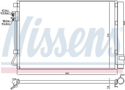 Радиатор кондиционера NISSENS 940564
