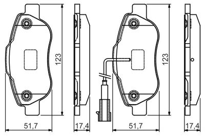 Колодки тормозные дисковые передние BOSCH 0986495097