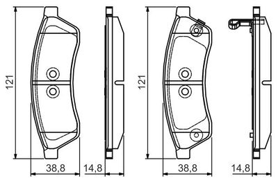 Колодки тормозные дисковые BOSCH 0986495168