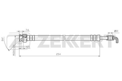 Шланг тормозной задний Zekkert BS9523
