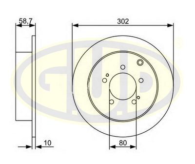 Диск тормозной G.U.D GDB110330