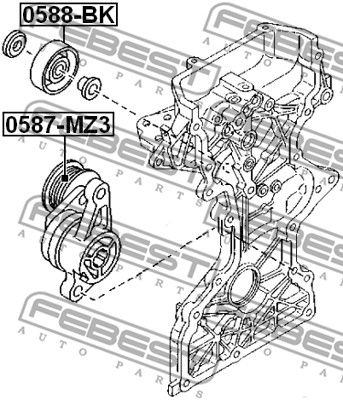 Шкив натяжителя ремня ГРМ Hyundai / Kia 252872C000