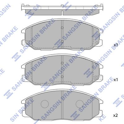 Колодки тормозные передние SANGSIN SP1171