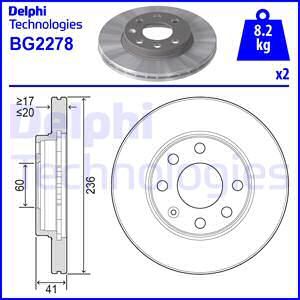 Диск тормозной DELPHI BG2278