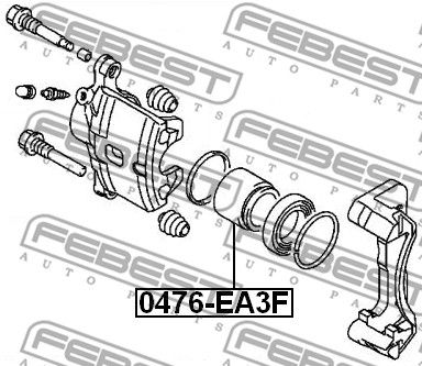 Поршень суппорта тормозного переднего FEBEST 0476EA3F