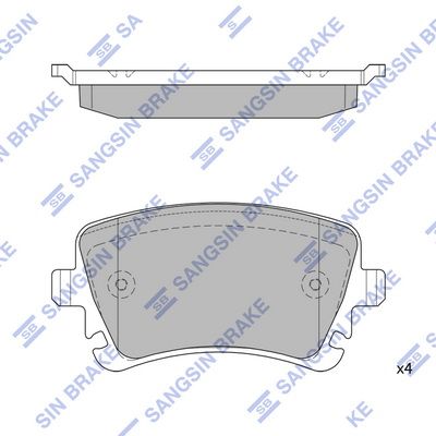 Колодки тормозные дисковые SANGSIN SP2112R