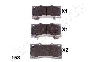 Колодки тормозные дисковые передние JAPANPARTS PA158AF