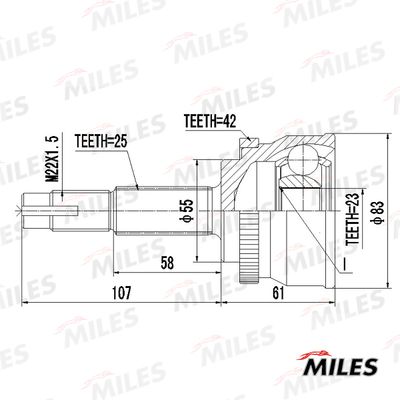 ШРУС наружный Miles GA20332