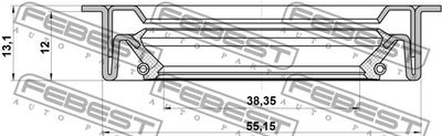 Сальник привода FEBEST 95LDS40551213C