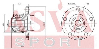 Ступица передняя ASVA SKWH6YMF
