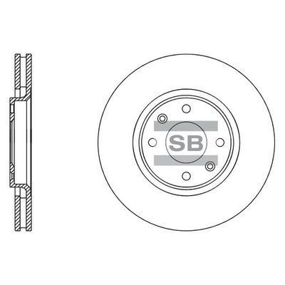 Диск тормозной передний SANGSIN SD5003