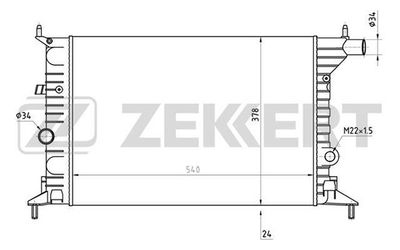 Радиатор охлаждения двигателя Zekkert MK1076