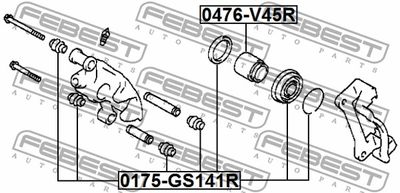 Ремкомплект тормозного суппорта FEBEST 0175GS141R