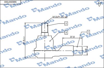 Наконечник рулевой тяги Mando DSA020509