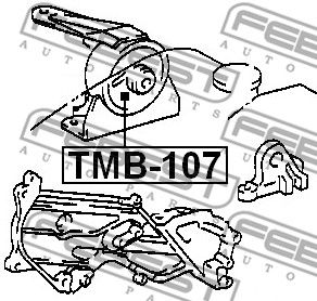 Сайлентблок правой опоры двигателя FEBEST TMB107