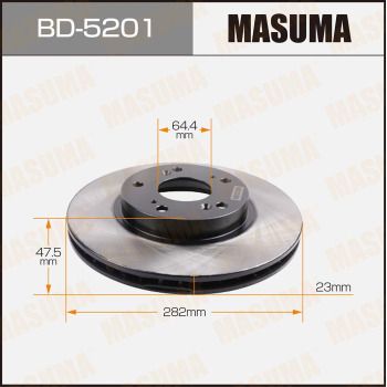 Диск тормозной передний Masuma BD5201