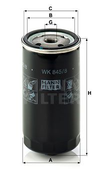 Фильтр топливный MANN-FILTER WK8458