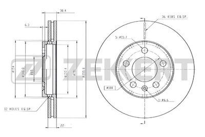 Диск тормозной передний Zekkert BS5031