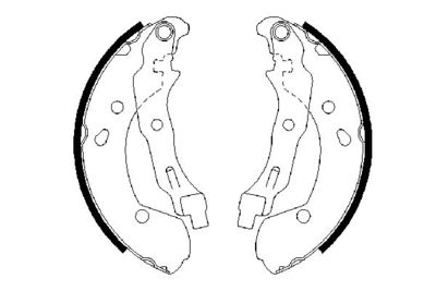 Колодки тормозные барабанные BOSCH 0986487668