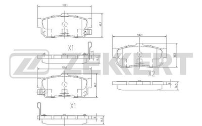 Колодки тормозные дисковые задние Zekkert BS1104