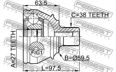 ШРУС наружный FEBEST 1710A8