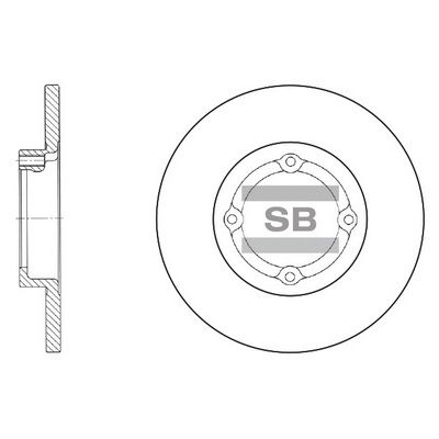 Диск тормозной передний SANGSIN SD3010