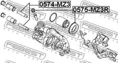 Ремкомплект суппорта тормозного FEBEST 0575MZ3R