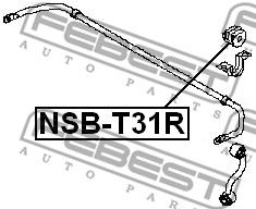 Втулка стабилизатора заднего FEBEST NSBT31R