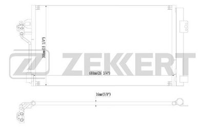 Радиатор кондиционера Zekkert MK3146