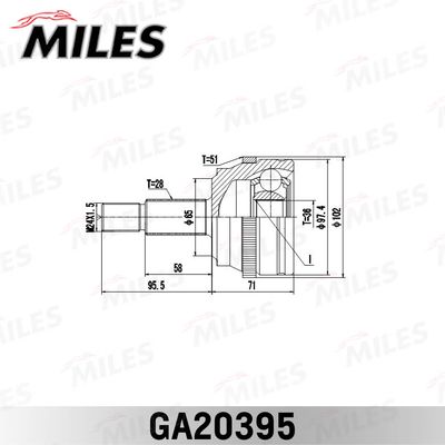 ШРУС наружный Miles GA20395