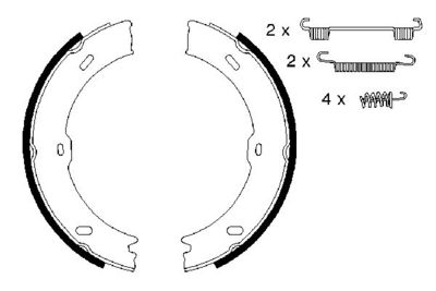 Колодки тормозные барабанные BOSCH 0986487720