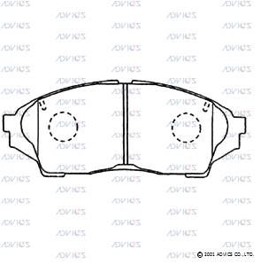 Колодки тормозные дисковые передние AKEBONO AN606K