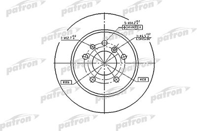 Диск тормозной задний PATRON PBD1613