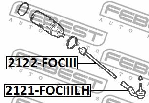 Тяга рулевая FEBEST 2122FOCIII