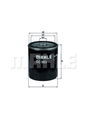 Фильтр масляный MAHLE OC983