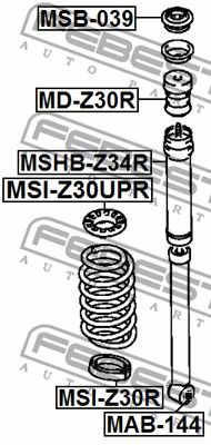 Проставка пружины задней нижняя FEBEST MSIZ30R